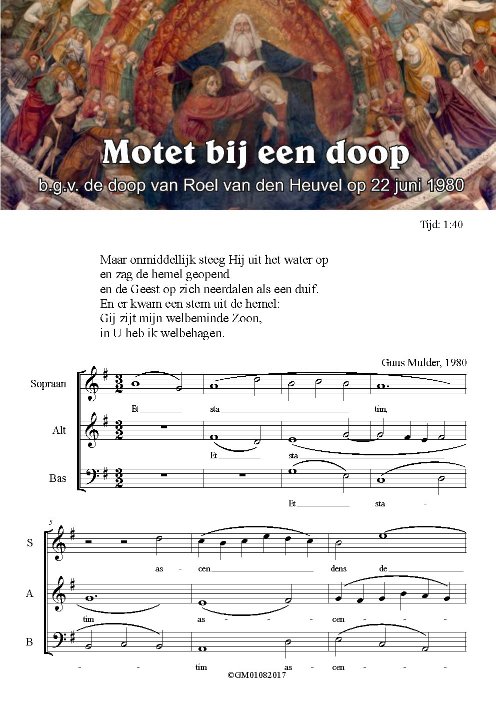 Et statim ascendens de aqua - Choir Script PDF Thumbnail