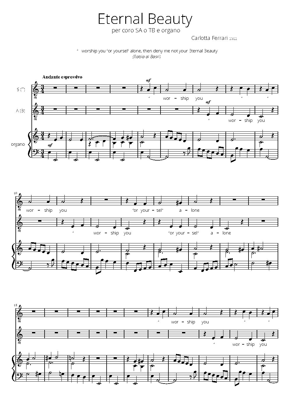 Eternal Beauty - Choir Script PDF Thumbnail