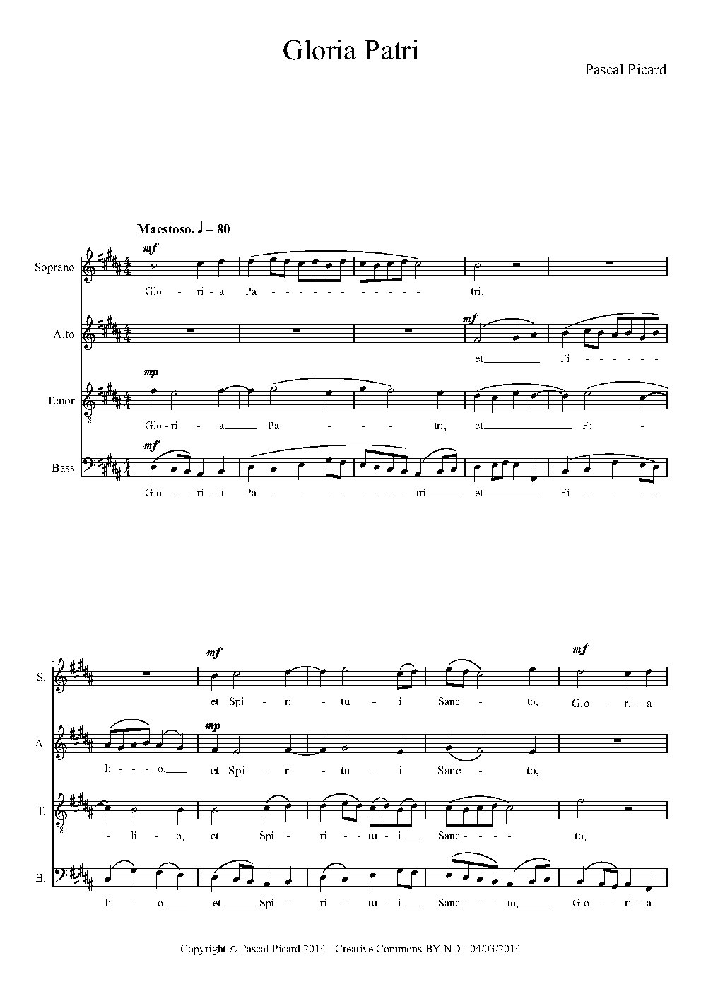 Gloria Patri - Choir Script PDF Thumbnail