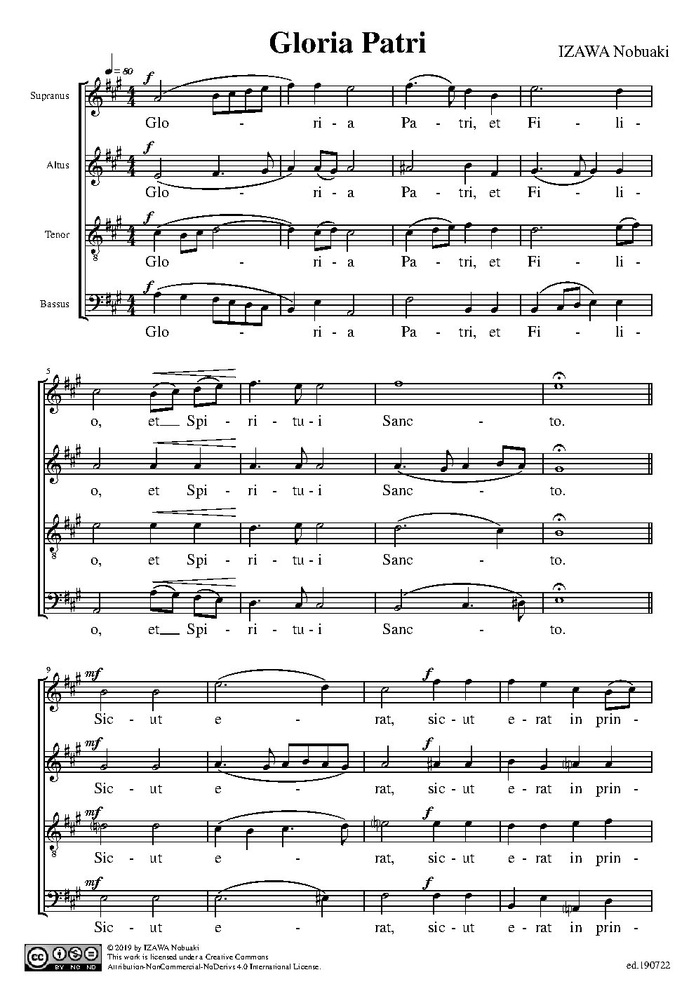 Gloria Patri - Choir Script PDF Thumbnail