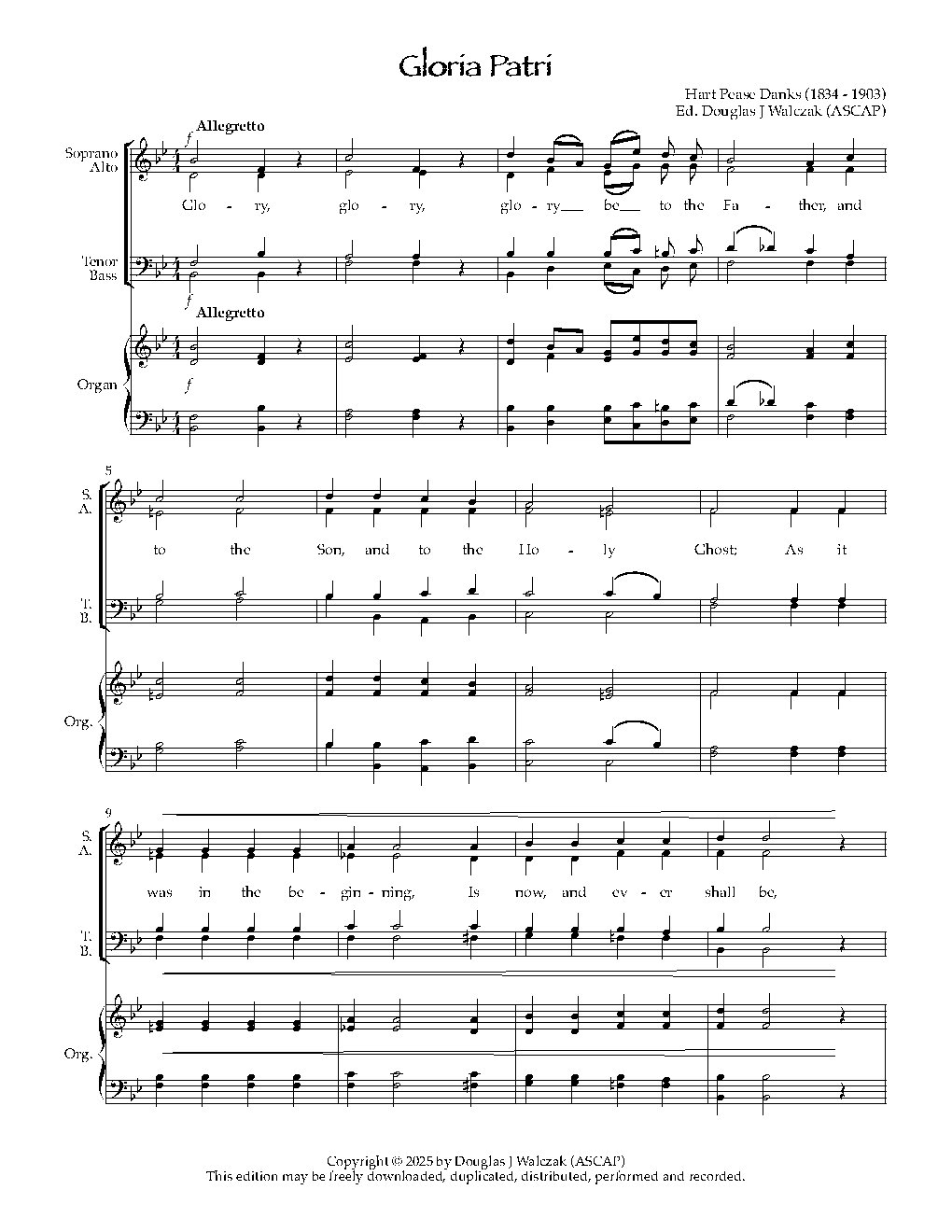 Gloria Patri - Choir Script PDF Thumbnail