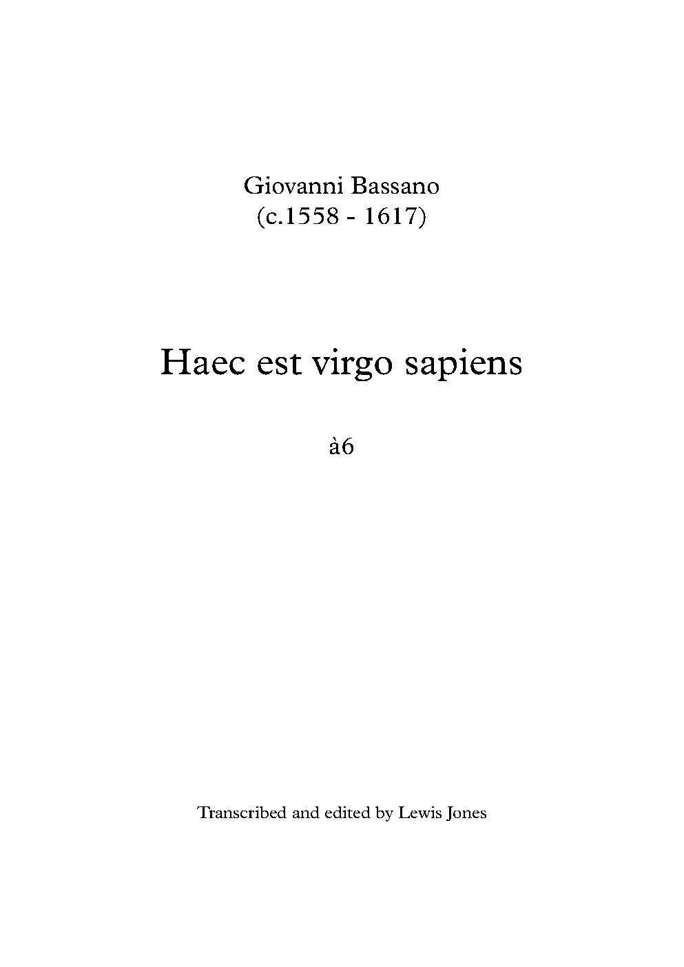 Haec est virgo sapiens - Choir Script PDF Thumbnail