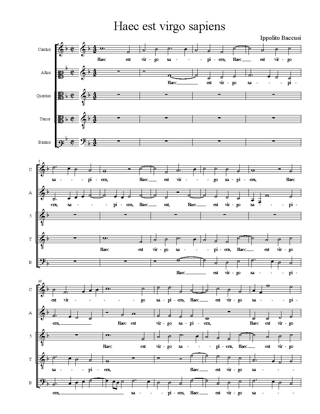 Haec est virgo sapiens - Choir Script PDF Thumbnail