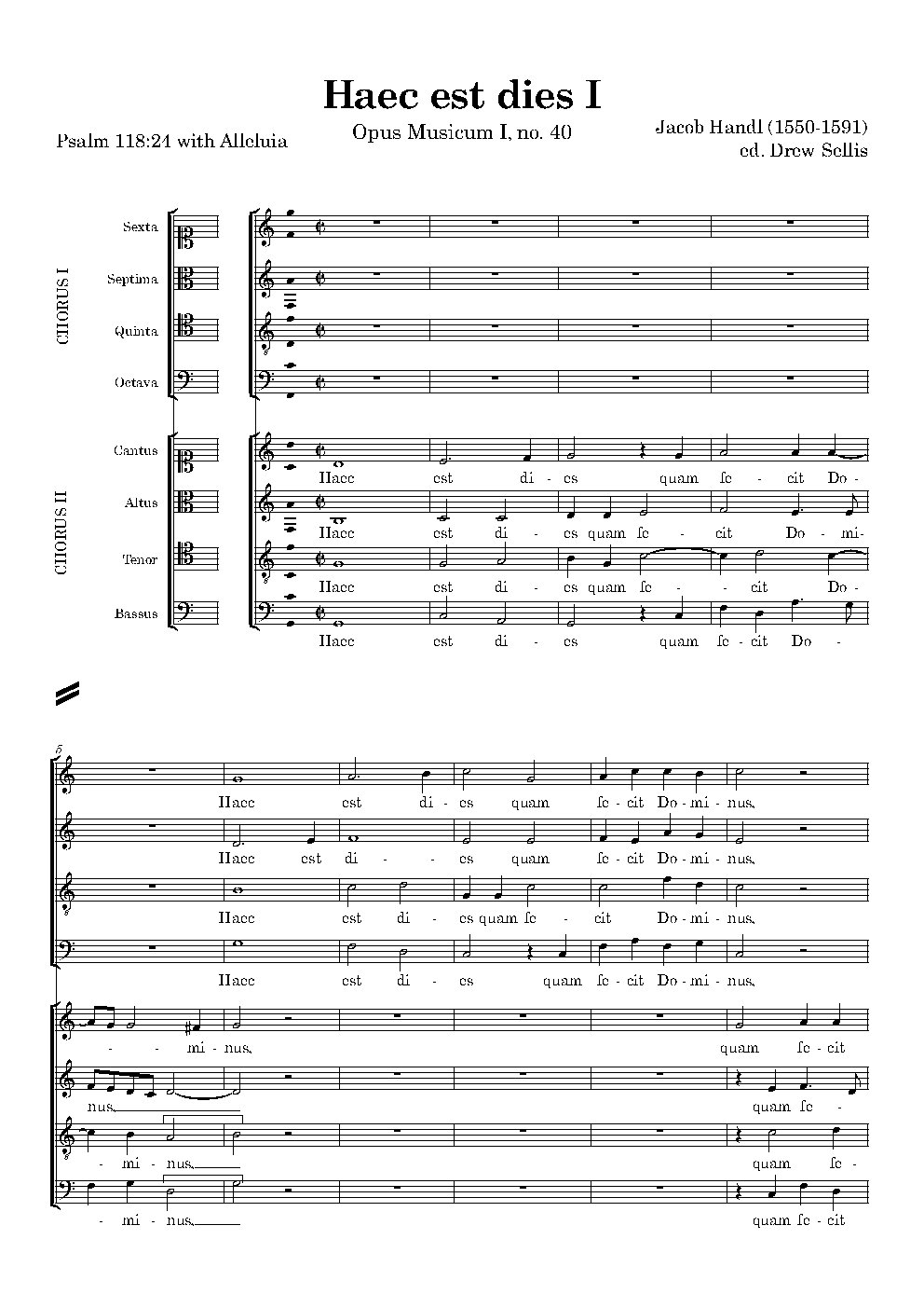 Haec est dies I - Choir Script PDF Thumbnail