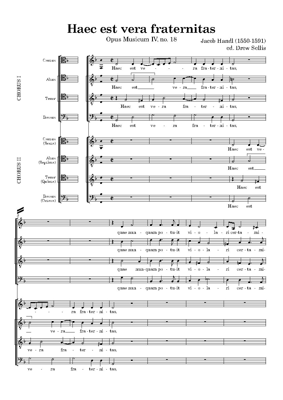 Haec est vera fraternitas - Choir Script PDF Thumbnail