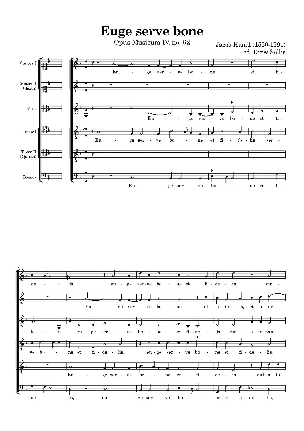 Euge serve bone - Choir Script PDF Thumbnail