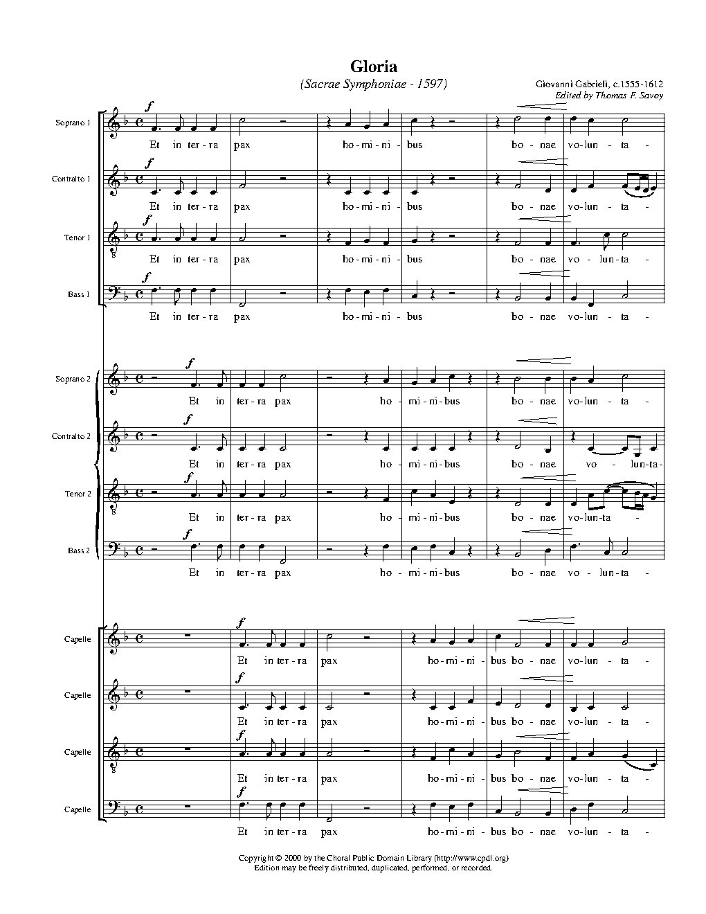 Gloria à 12 (1597)