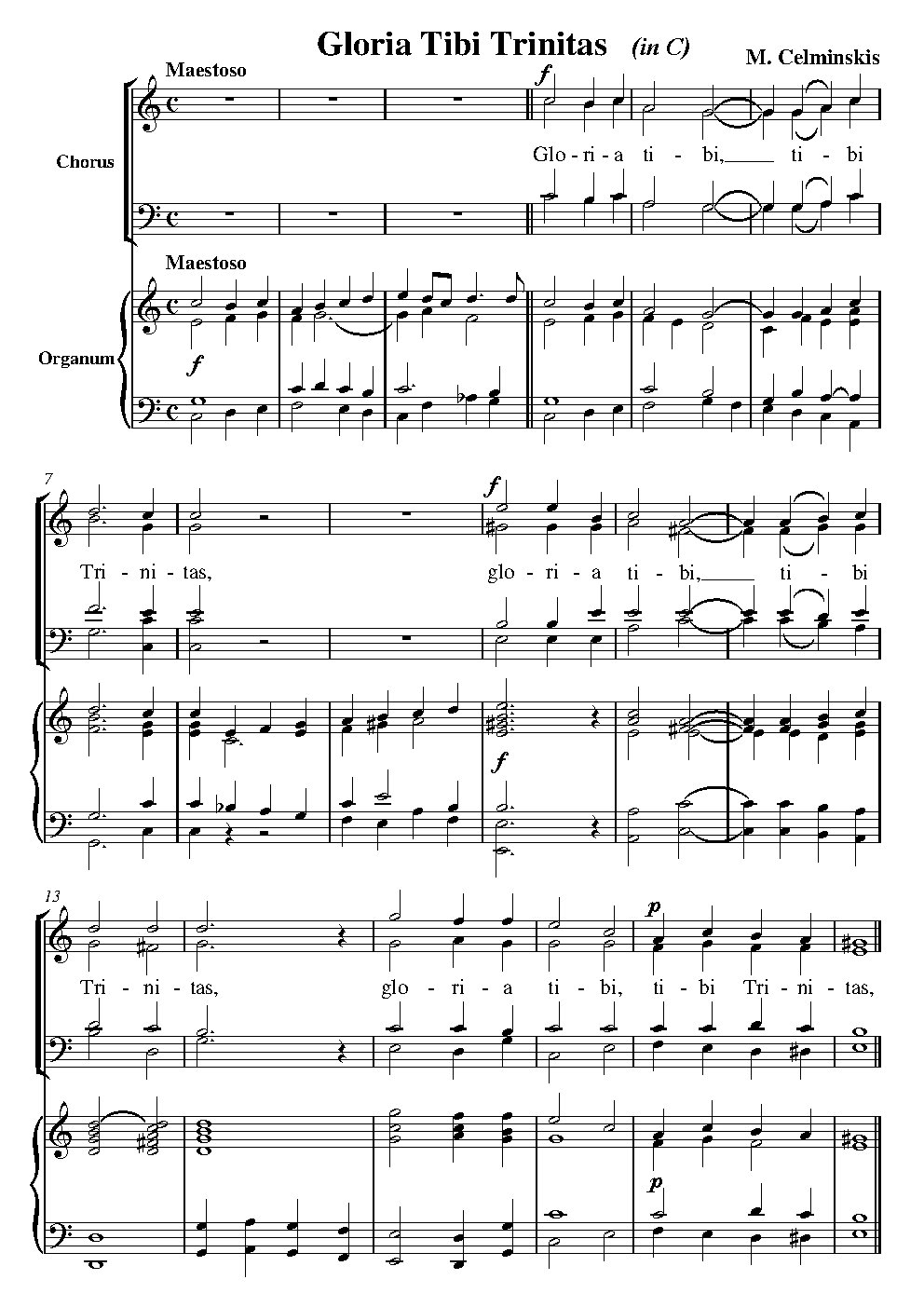 Gloria Tibi Trinitas - Choir Script PDF Thumbnail