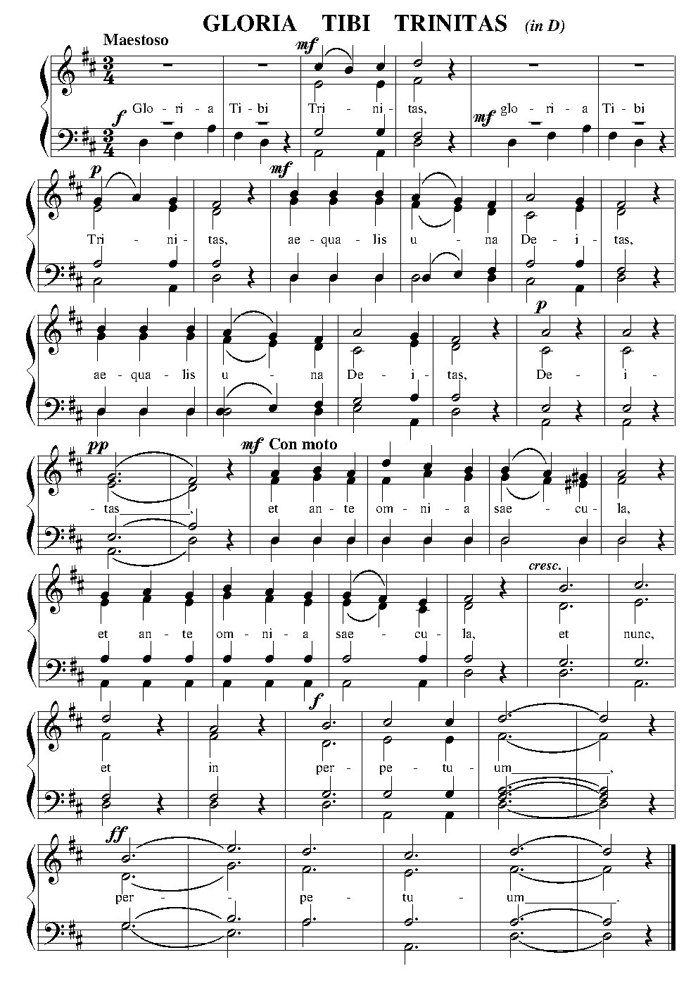 Gloria Tibi Trinitas - Choir Script PDF Thumbnail