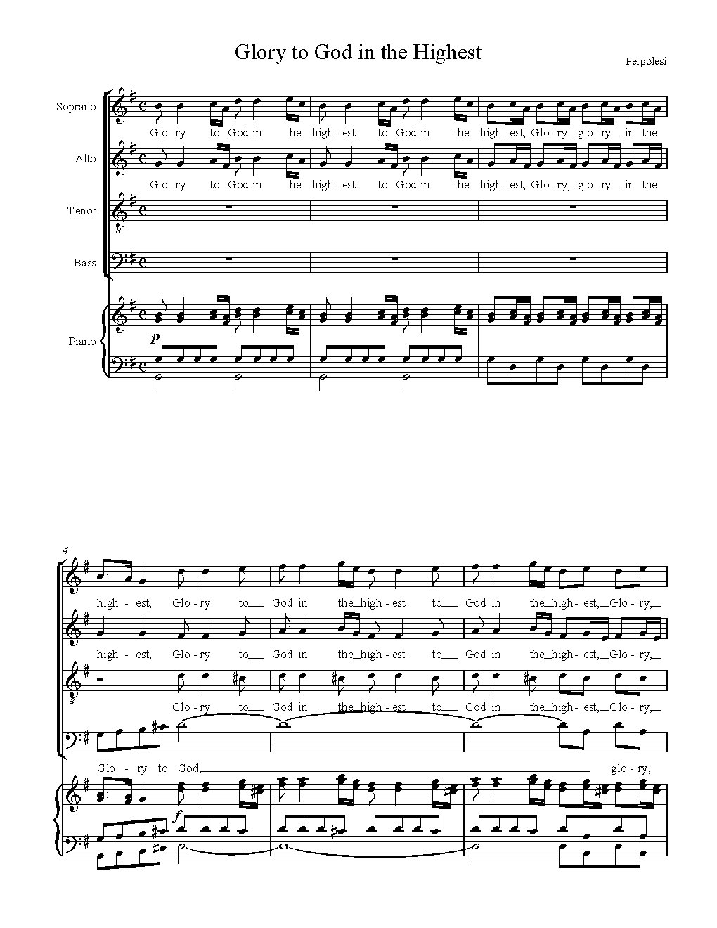 Gloria in excelsis