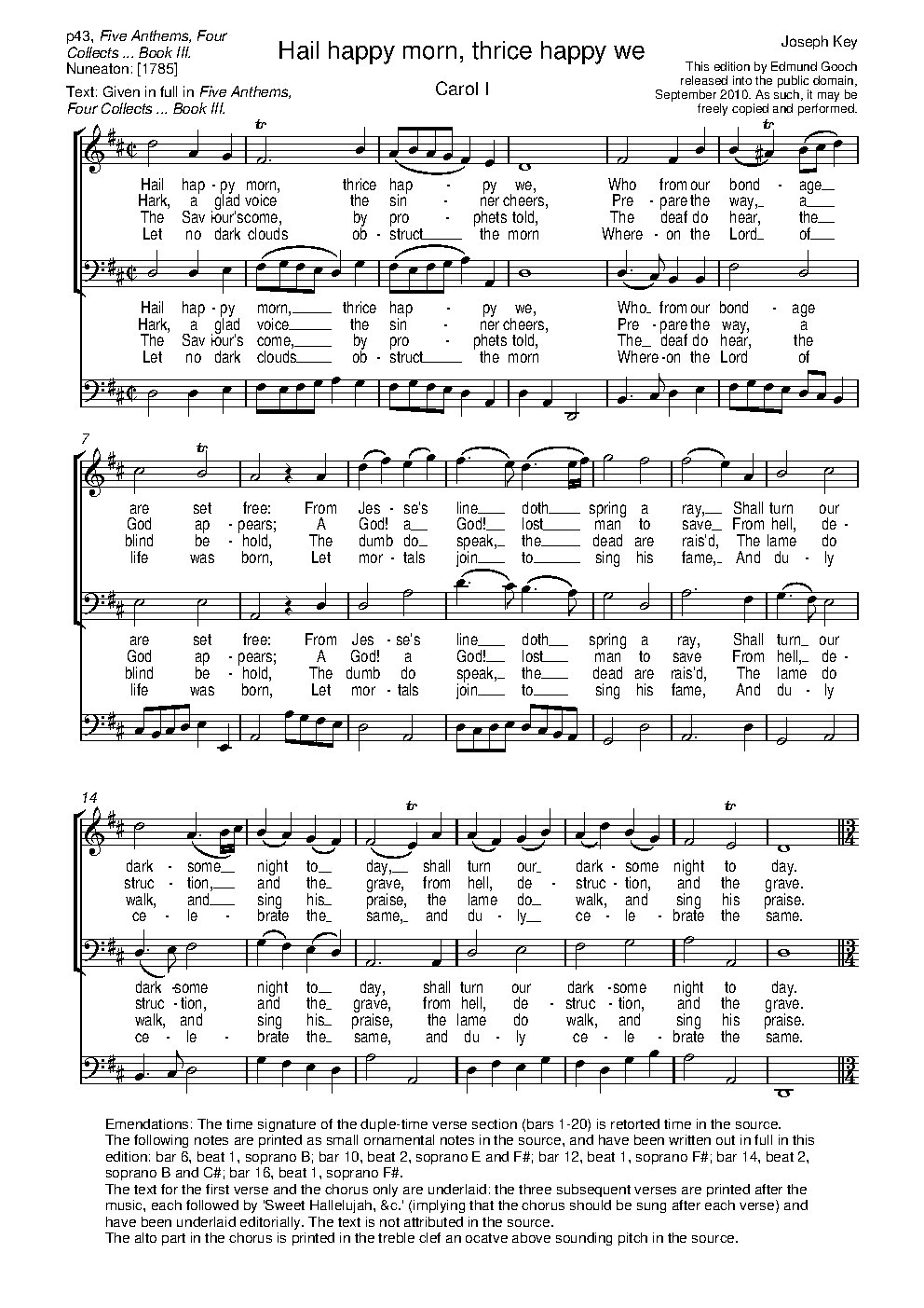 Hail happy morn, thrice happy we - Choir Script PDF Thumbnail