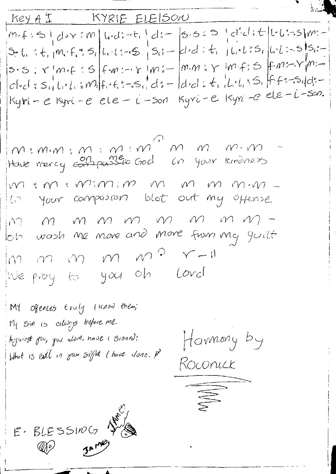 Kyrie Eleison - Download Choir Script PDF