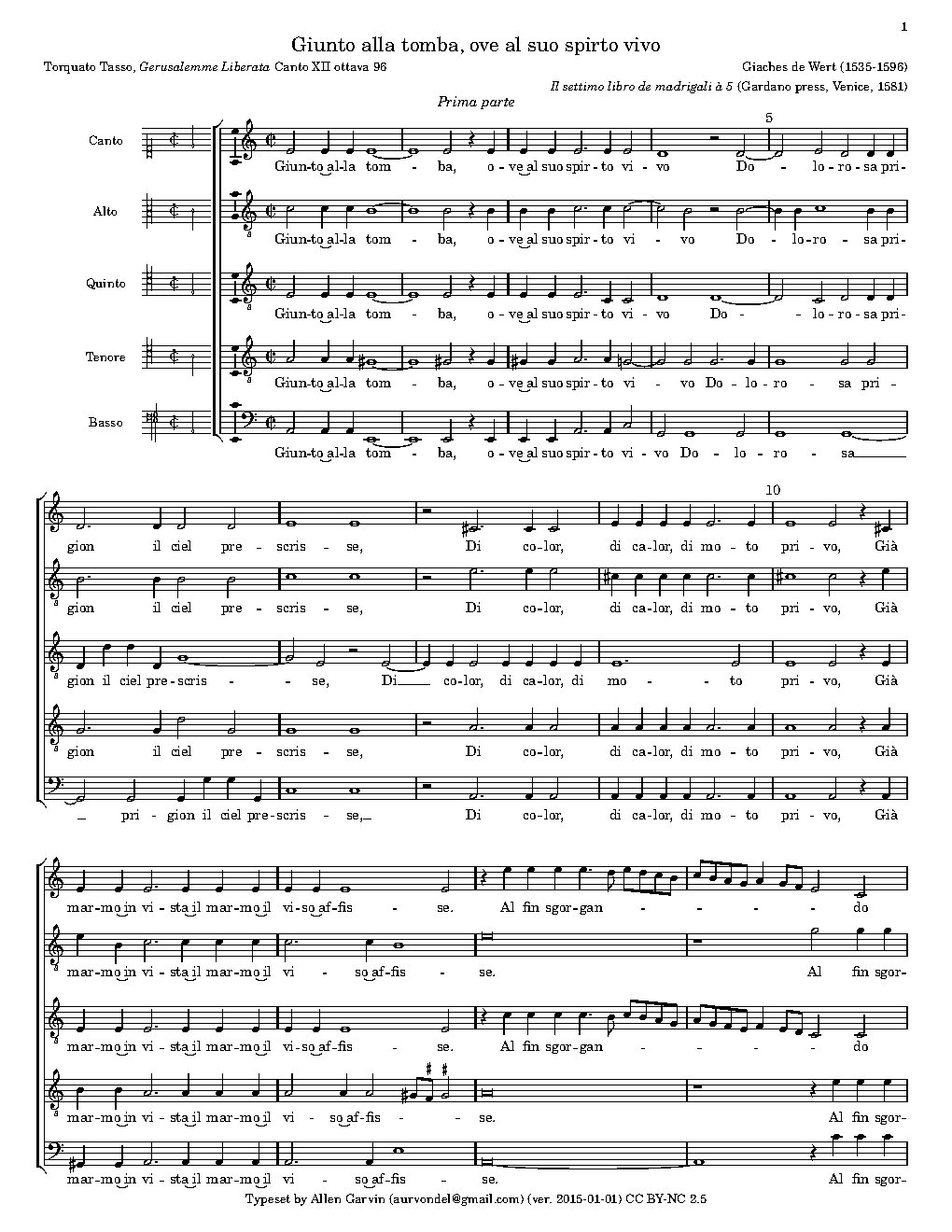 Giunto alla tomba - Choir Script PDF Thumbnail