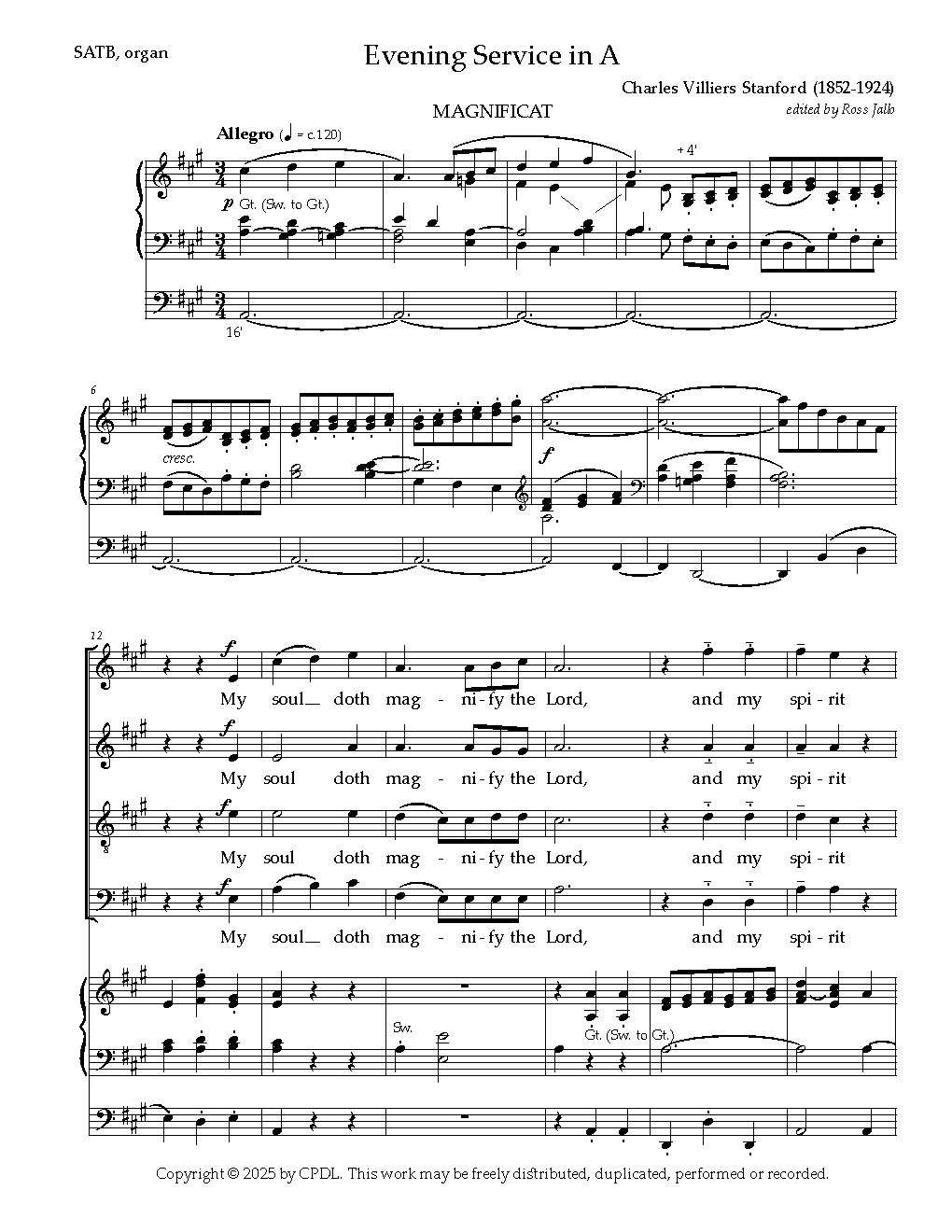 Evening Canticles in A
