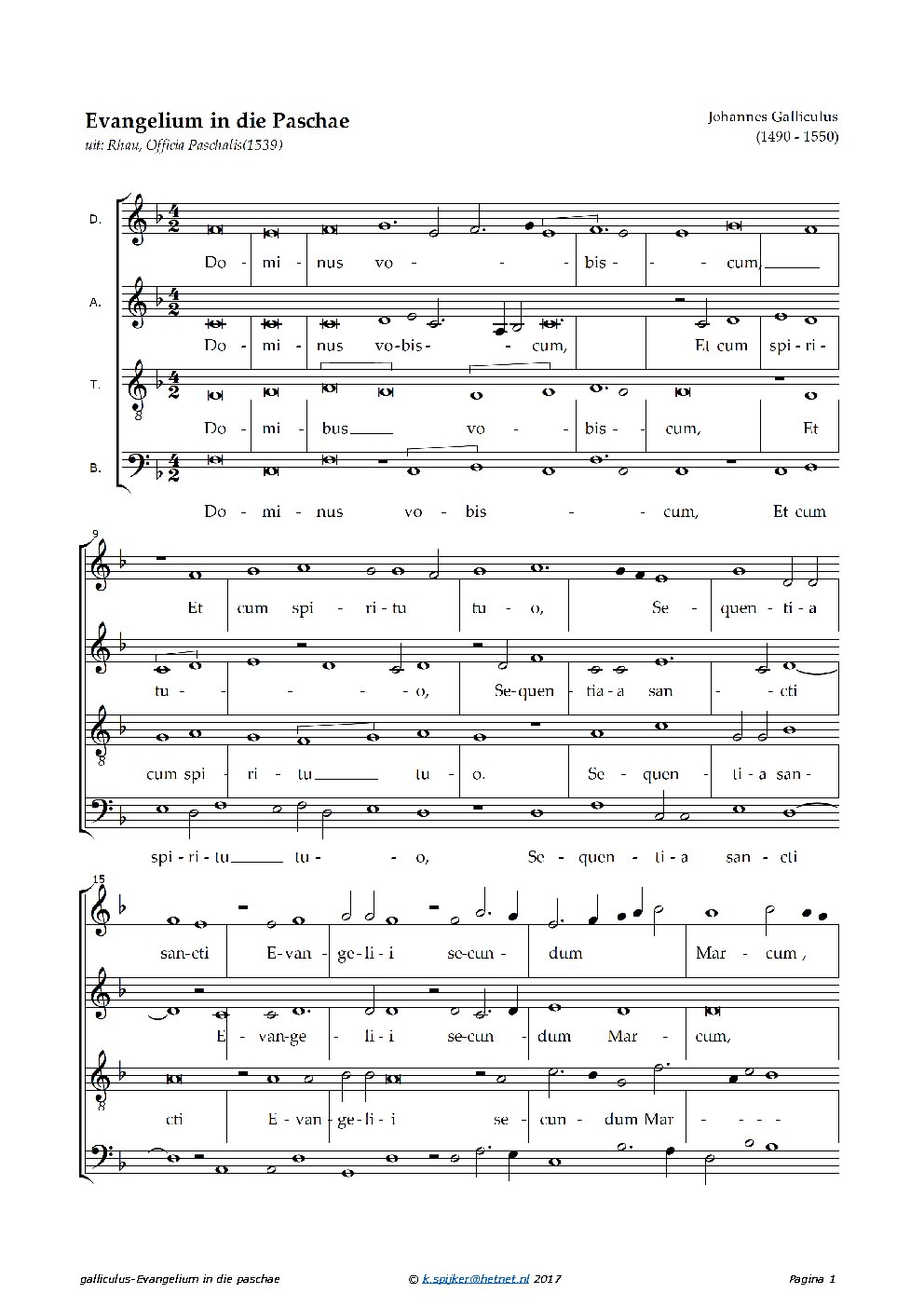 Evangelium in die paschae - Choir Script PDF Thumbnail