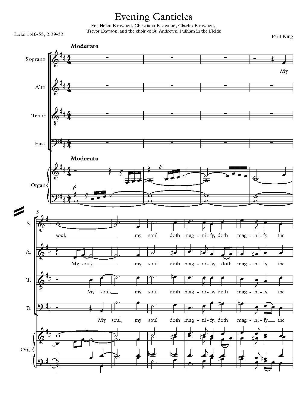 Evening Canticles in B minor