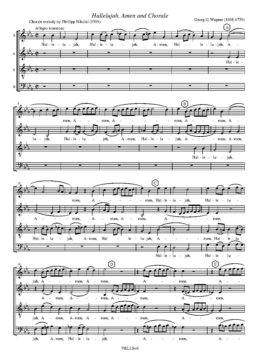 Hallellujah, Amen and Chorale