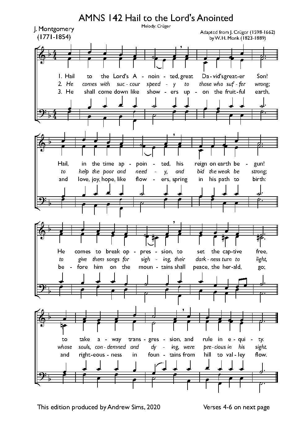 Hail to the Lord's anointed