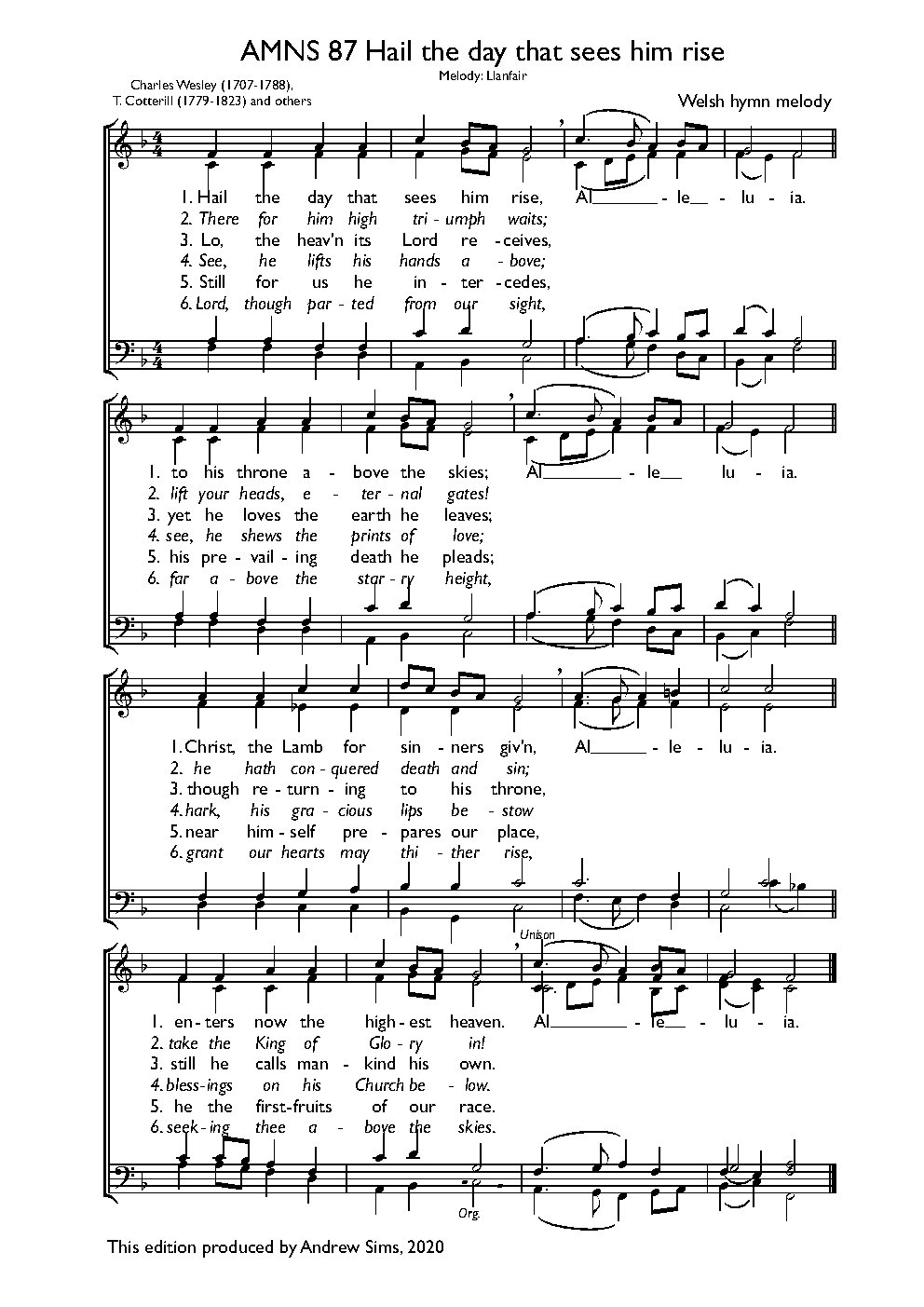 Hail the day that sees him rise