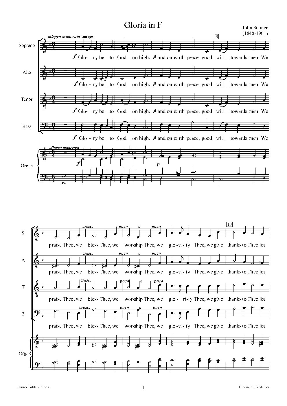 Gloria in excelsis in F