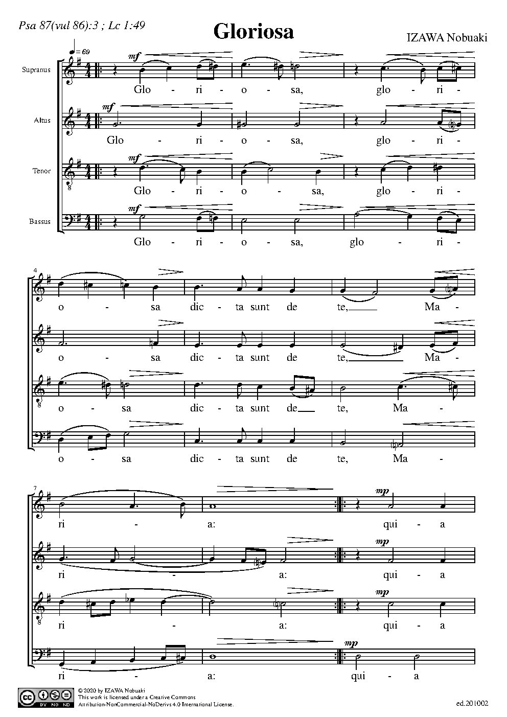Gloriosa - Choir Script PDF Thumbnail