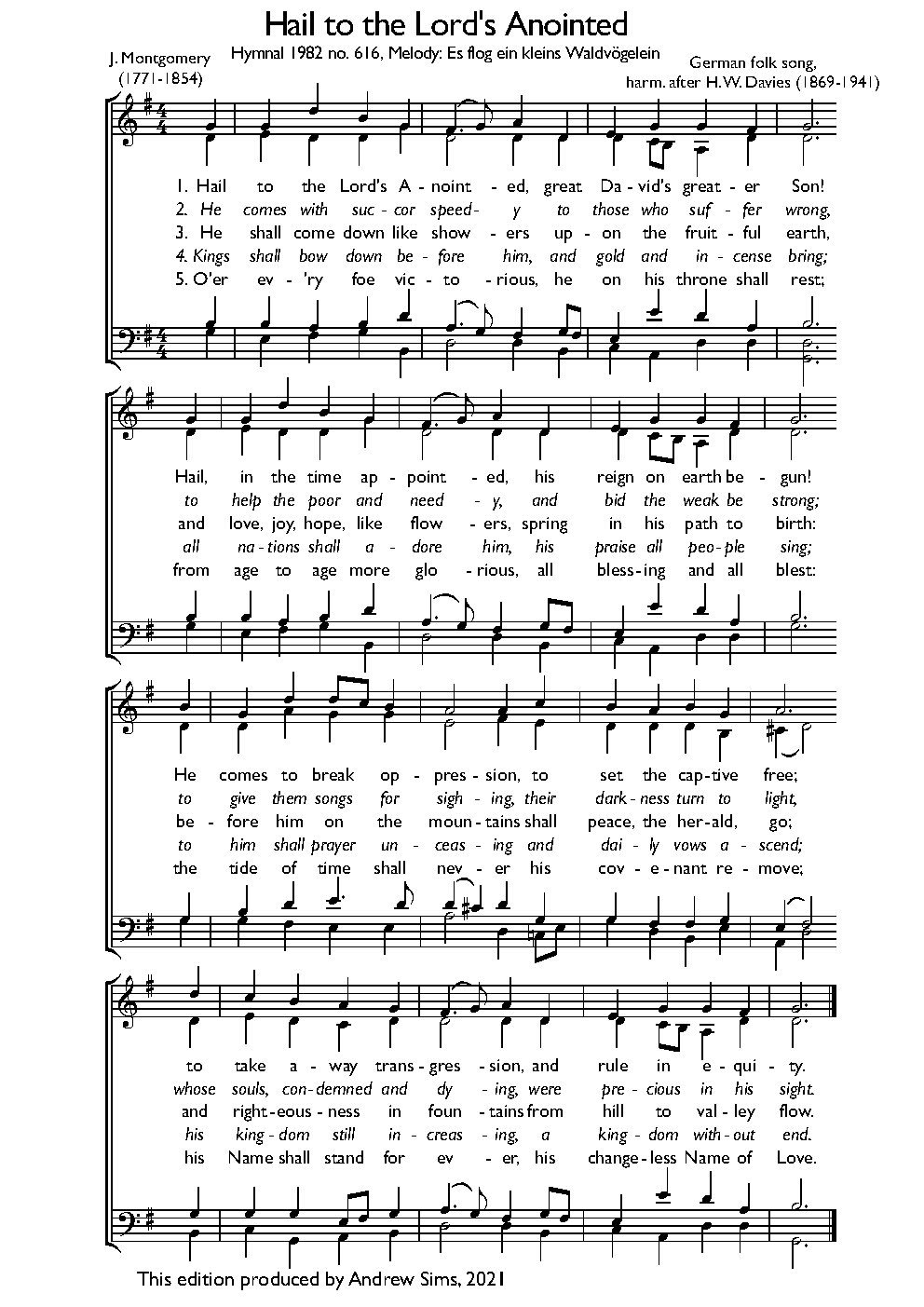 Hail to the Lord's Anointed