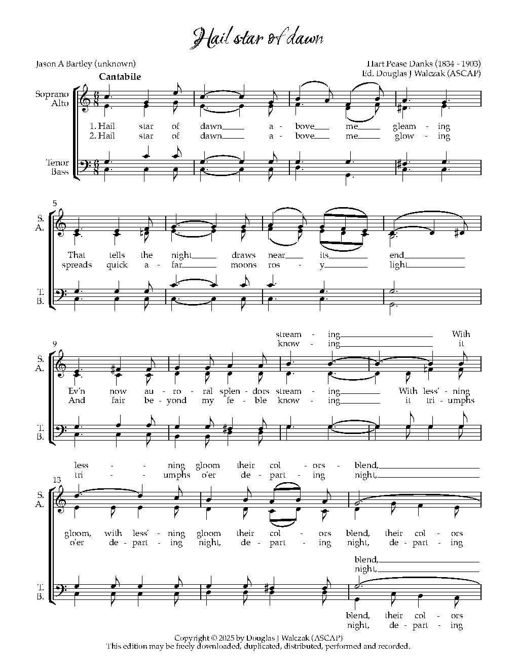 Hail star of dawn - Choir Script PDF Thumbnail