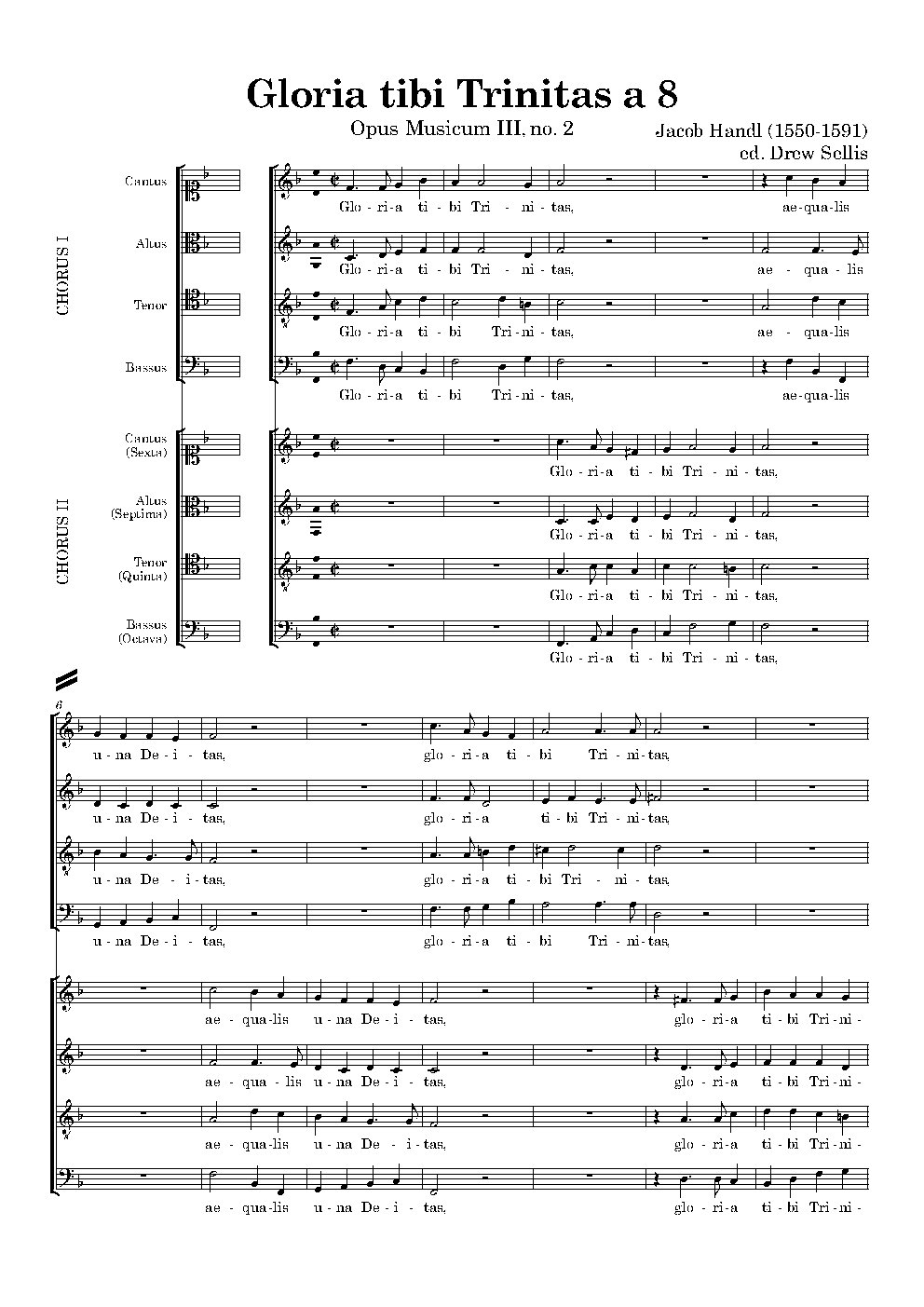 Gloria tibi Trinitas a 8