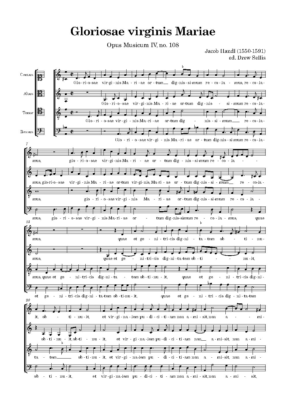 Gloriosae virginis Mariae - Choir Script PDF Thumbnail