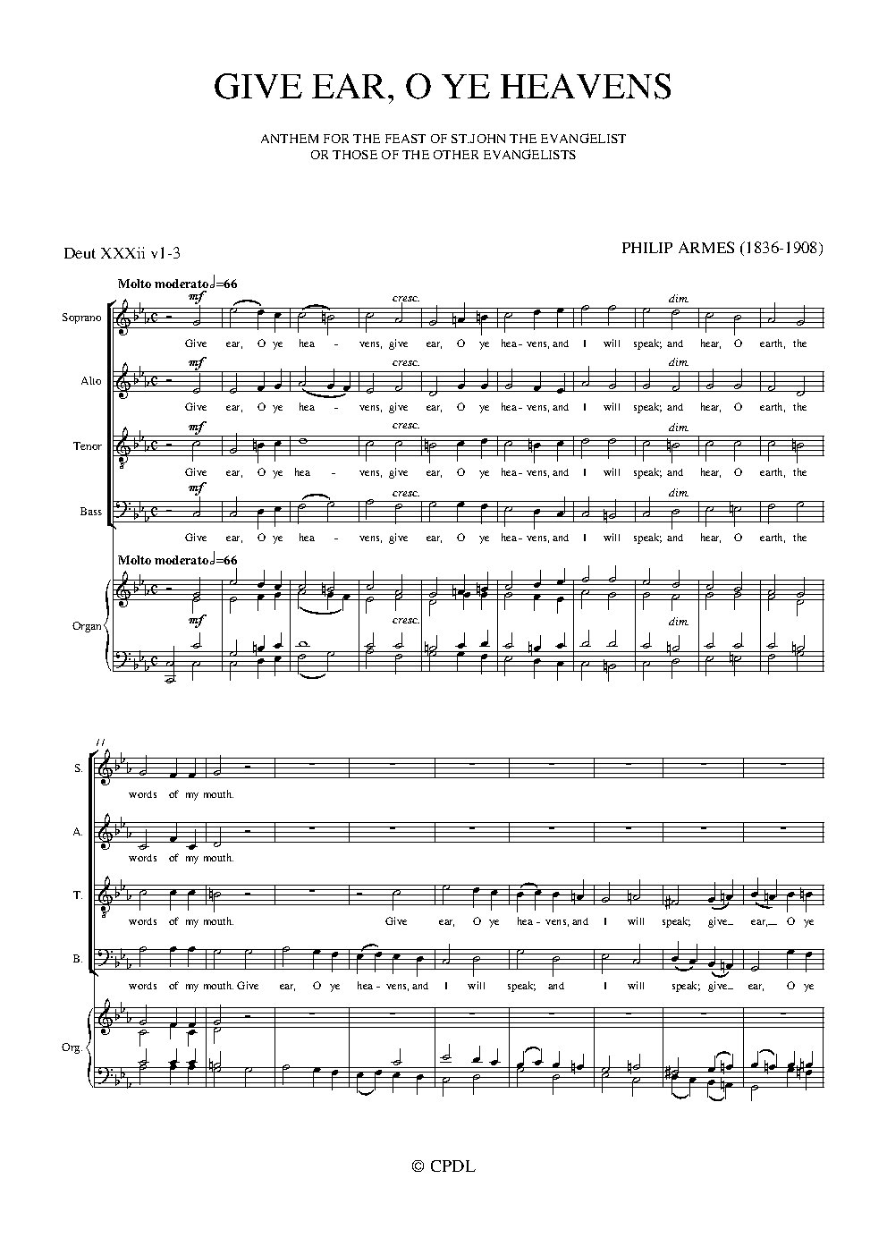 Give ear, O ye heavens