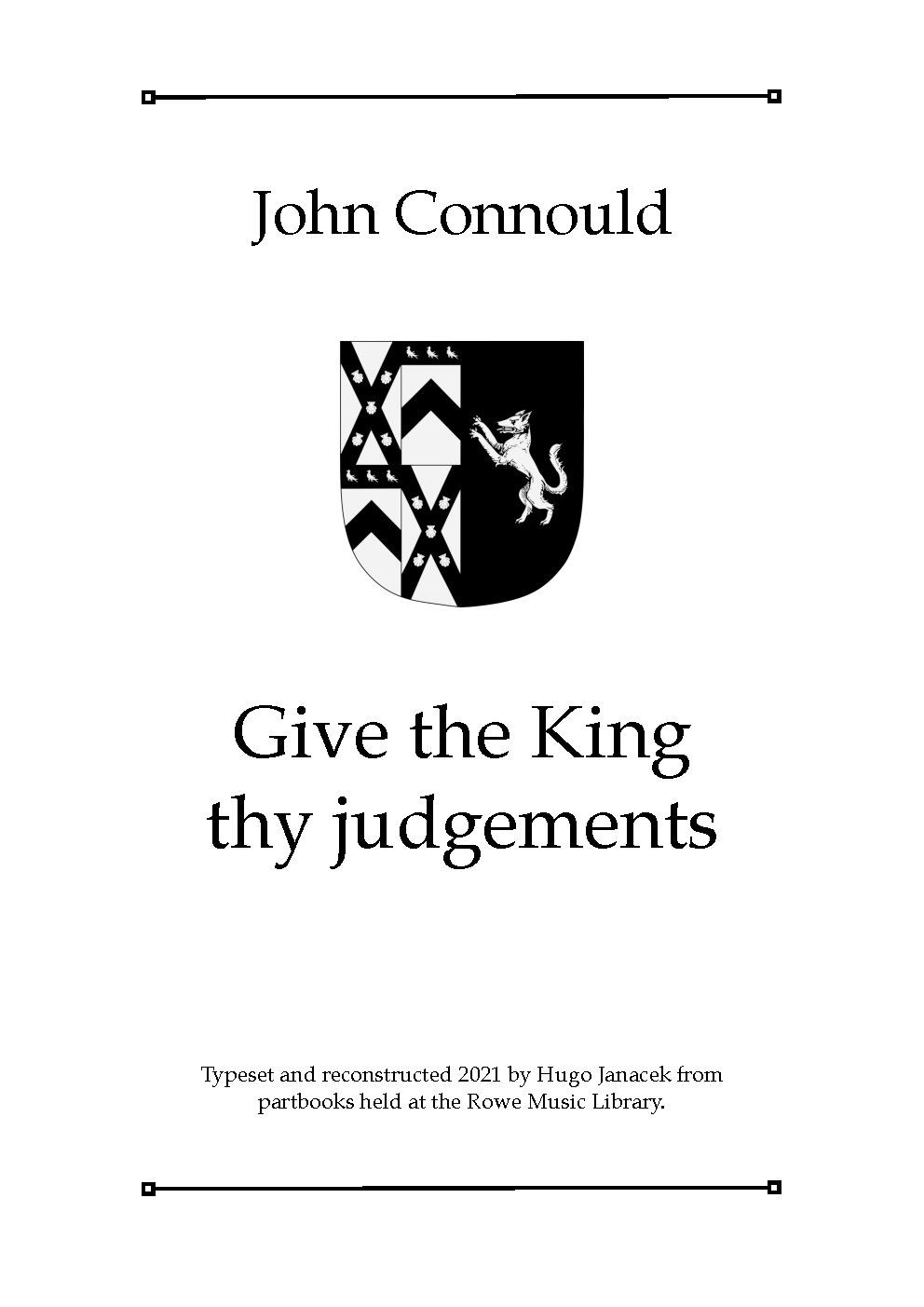 Give the King thy judgements