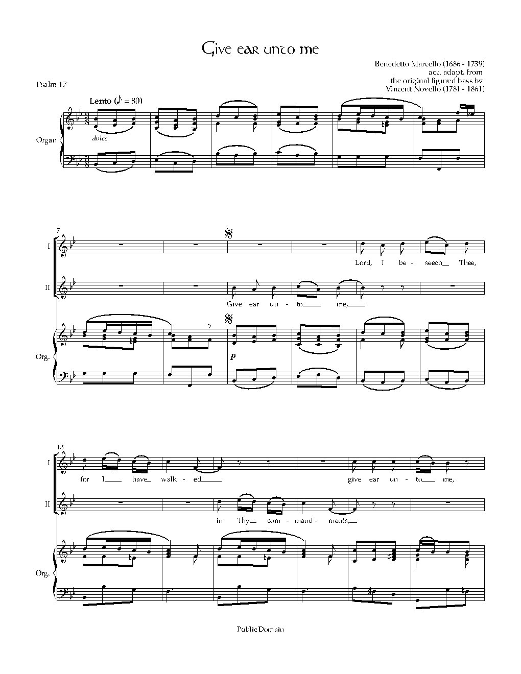 Give ear unto me - Choir Script PDF Thumbnail