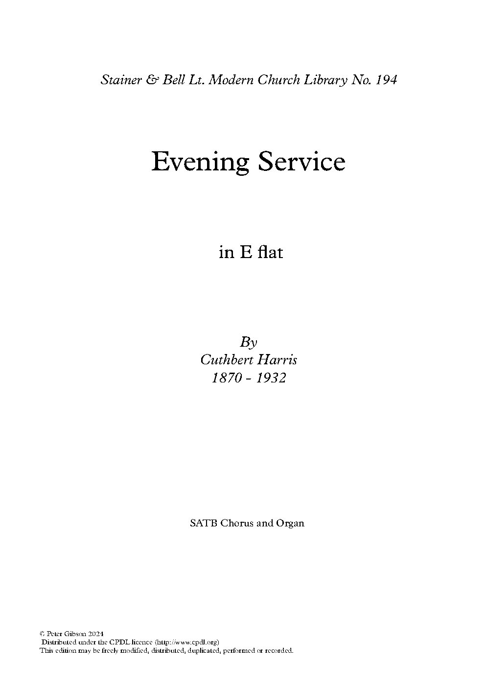 Evening Service