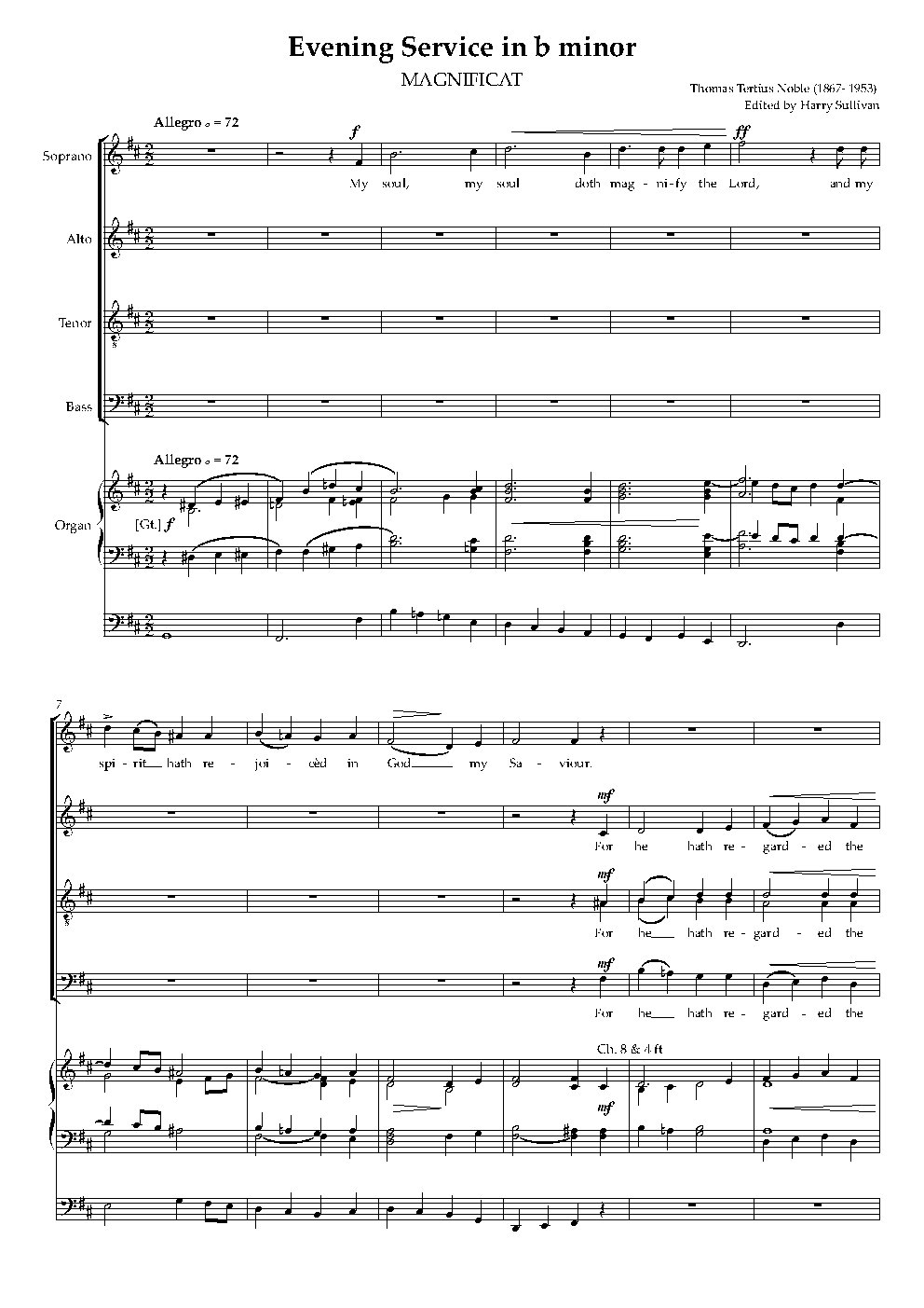 Evening Canticles in b minor