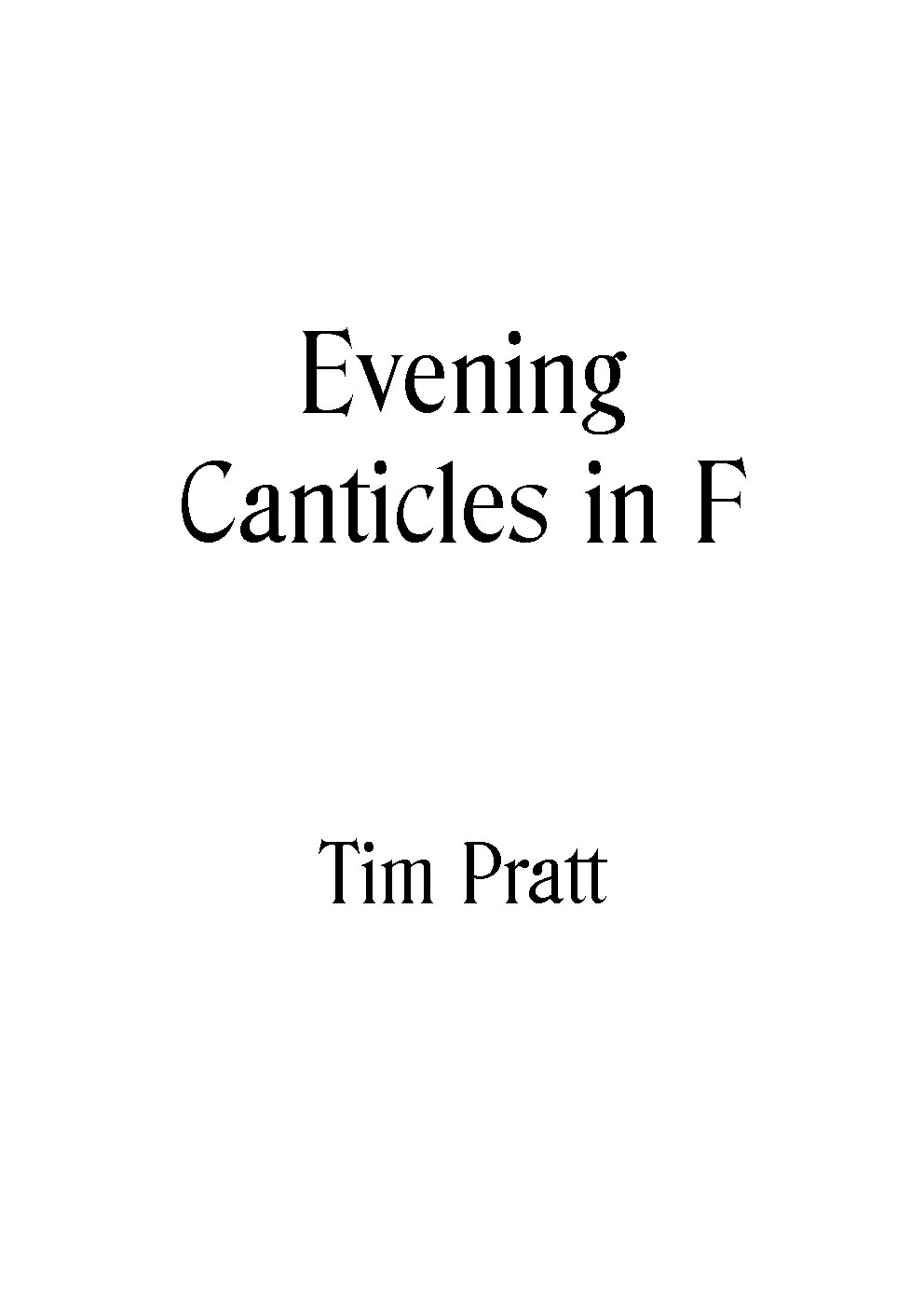 Evening Canticles in F - Choir Script PDF Thumbnail