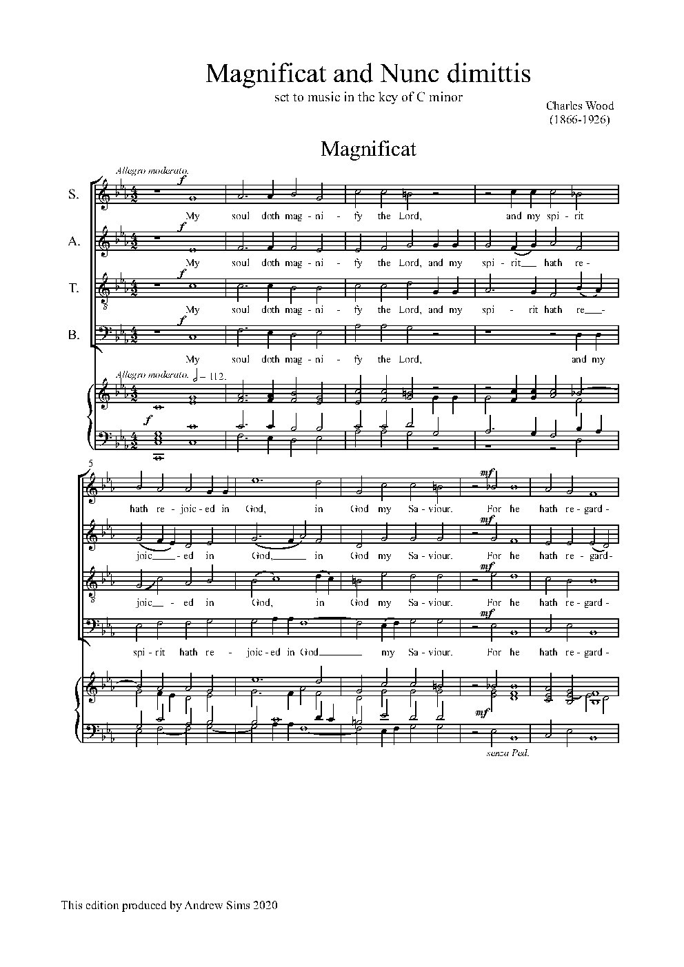 Evening Service in C Minor - Choir Script PDF Thumbnail