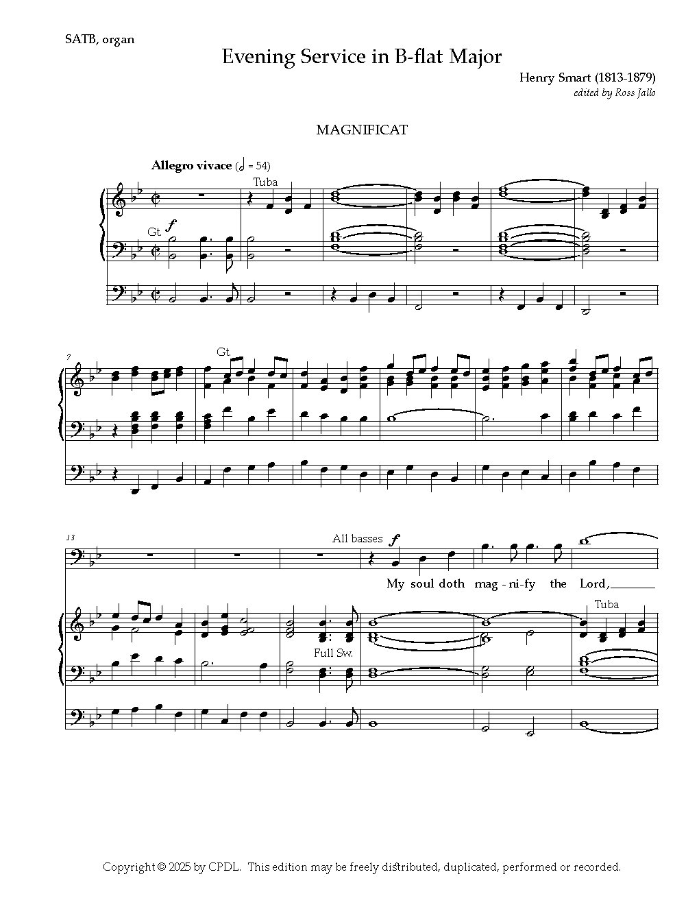 Evening Service in B-flat Major