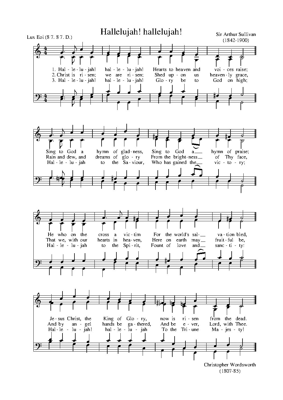 Hallelujah! hallelujah!