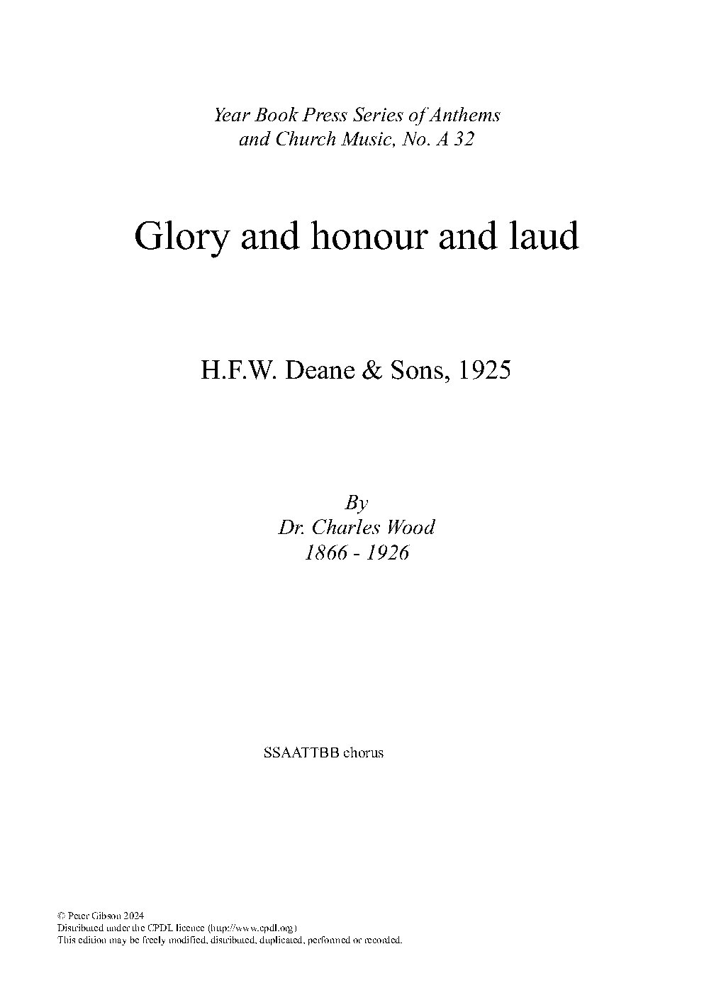 Glory and honour