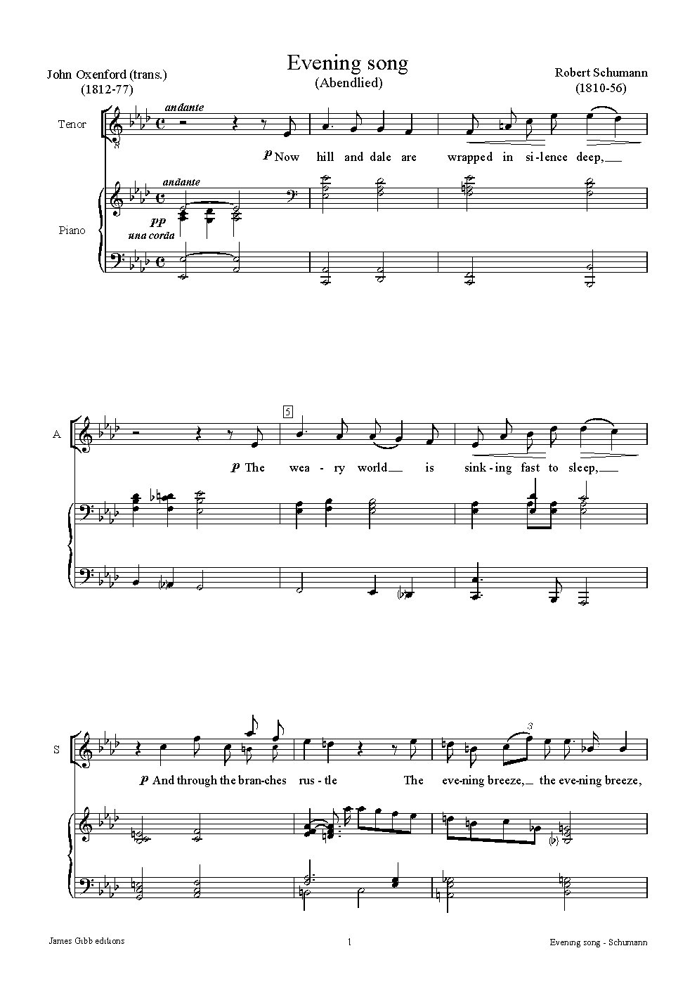 Evening song - Choir Script PDF Thumbnail