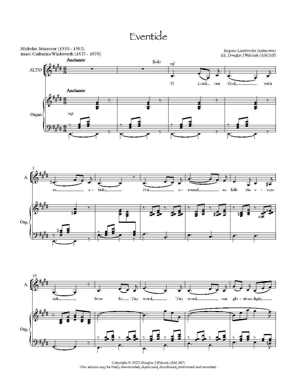 Eventide - Choir Script PDF Thumbnail