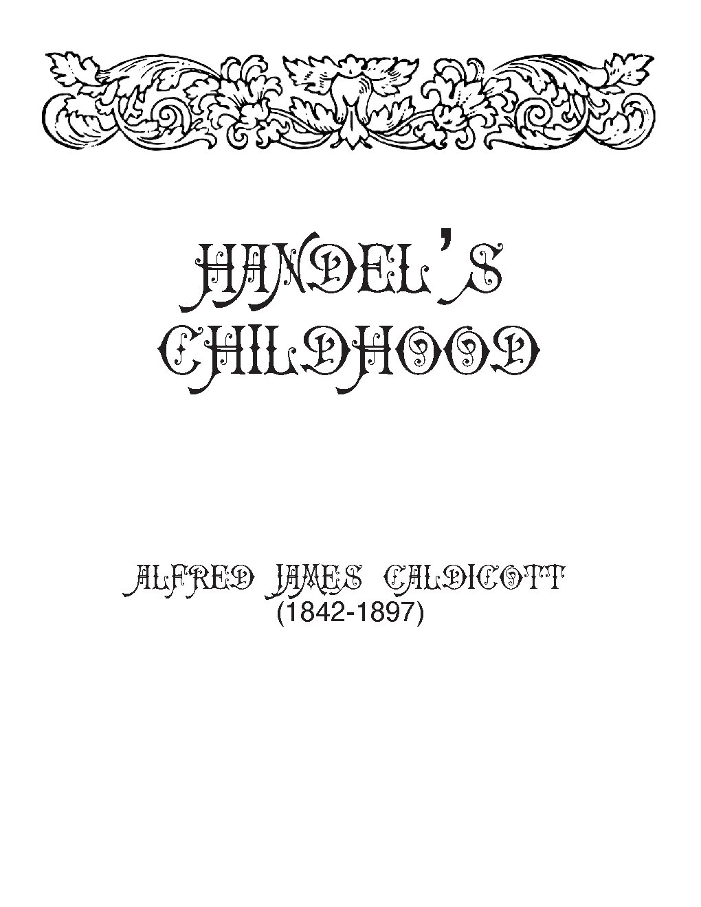 Handel’s Childhood