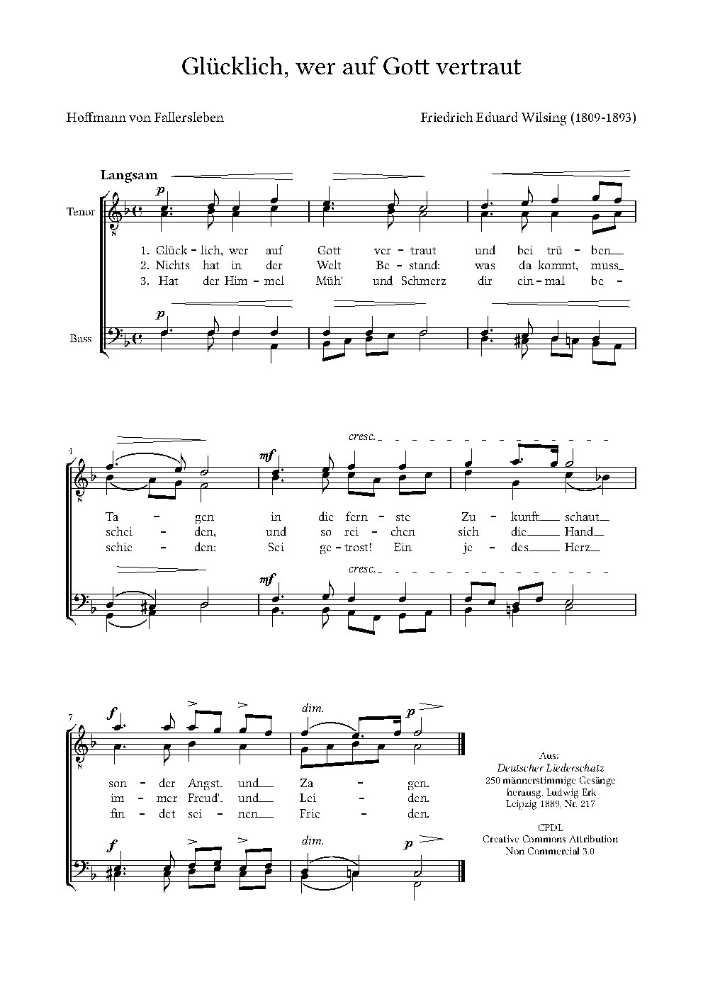 Glücklich, wer auf Gott vertraut - Choir Script PDF Thumbnail