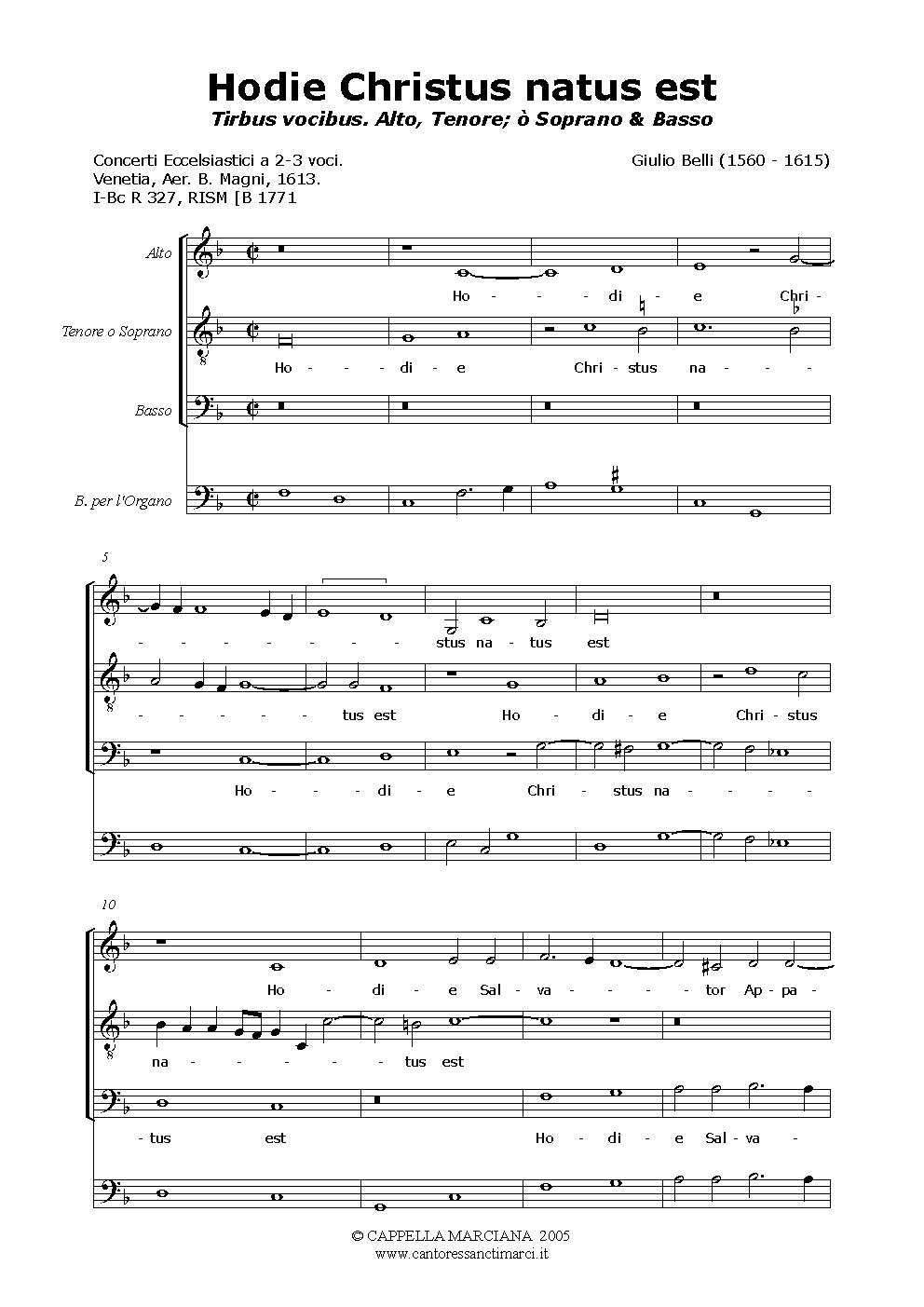 Hodie Christus natus est - Choir Script PDF Thumbnail