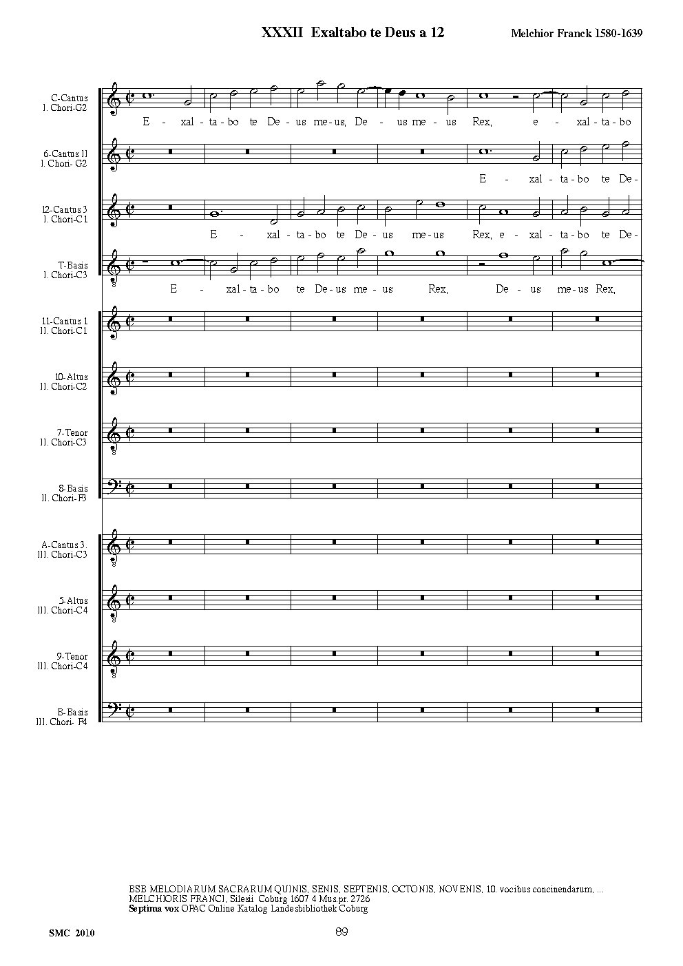 Exaltabo te Deus a 12 - Choir Script PDF Thumbnail
