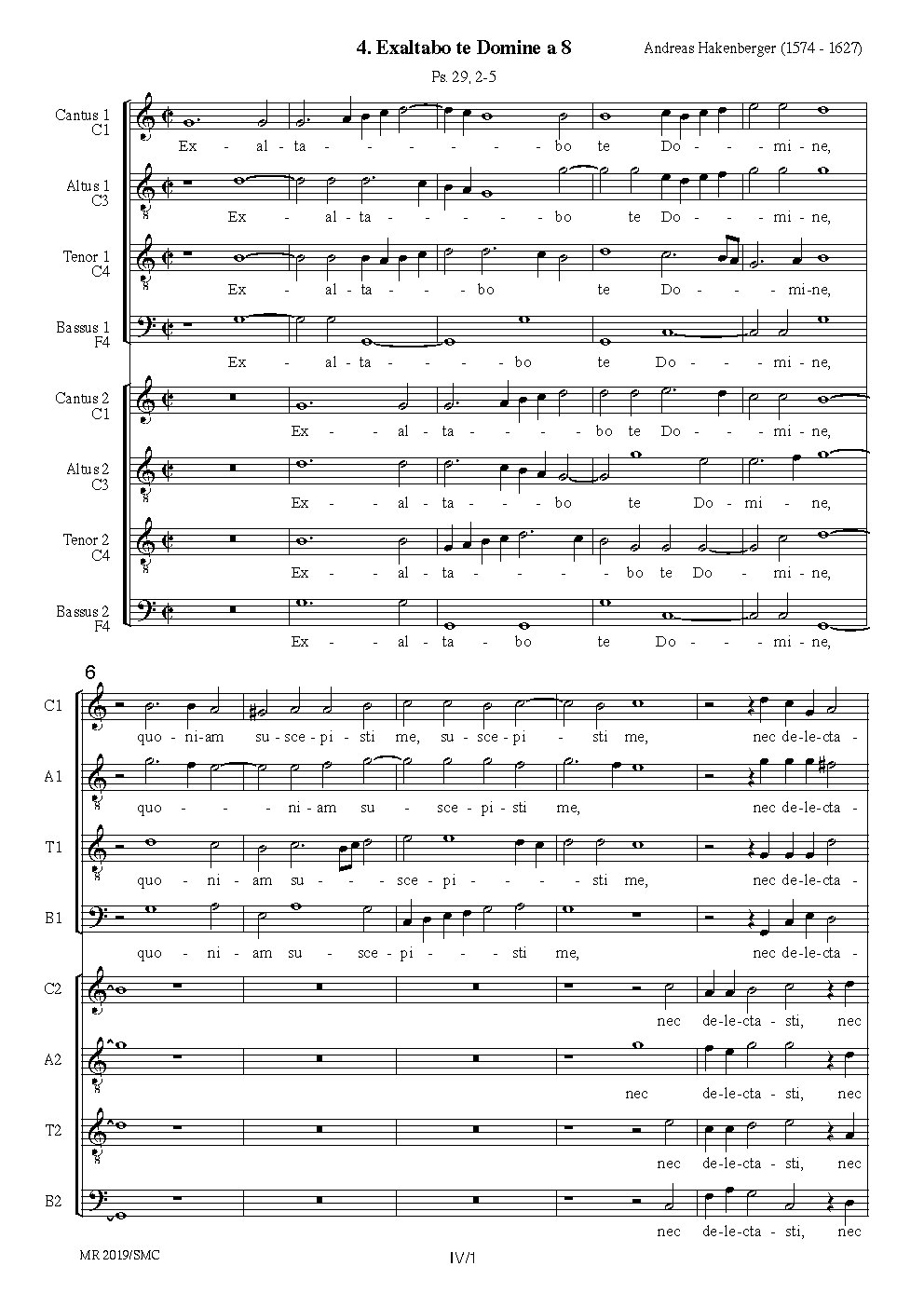 Exaltabo te, Domine