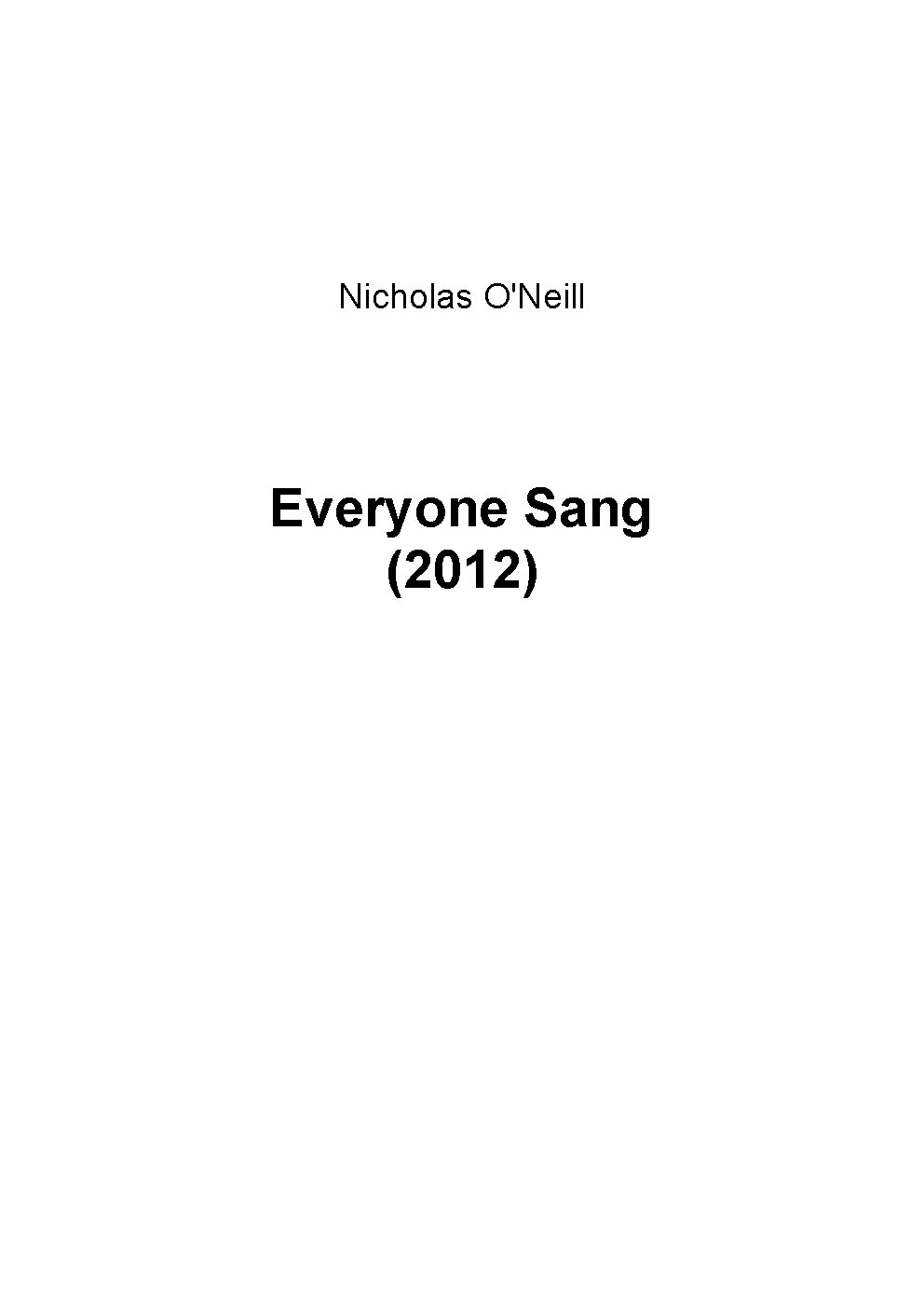 Everyone Sang