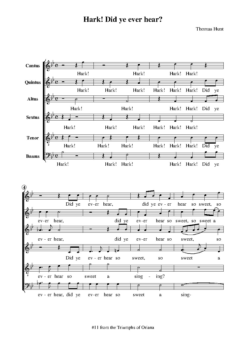 Hark! Did ye ever hear - Choir Script PDF Thumbnail