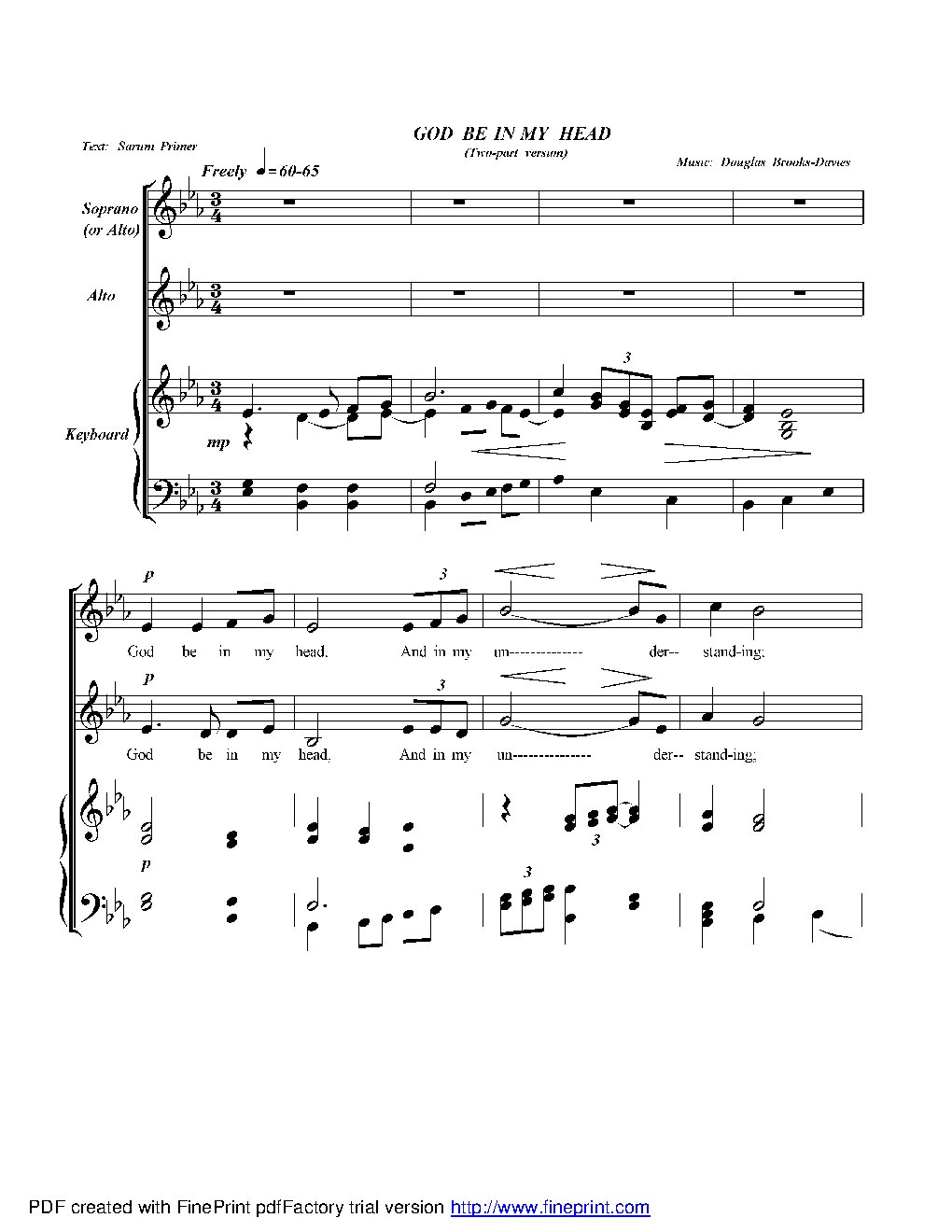 God, be in my head (2 part)