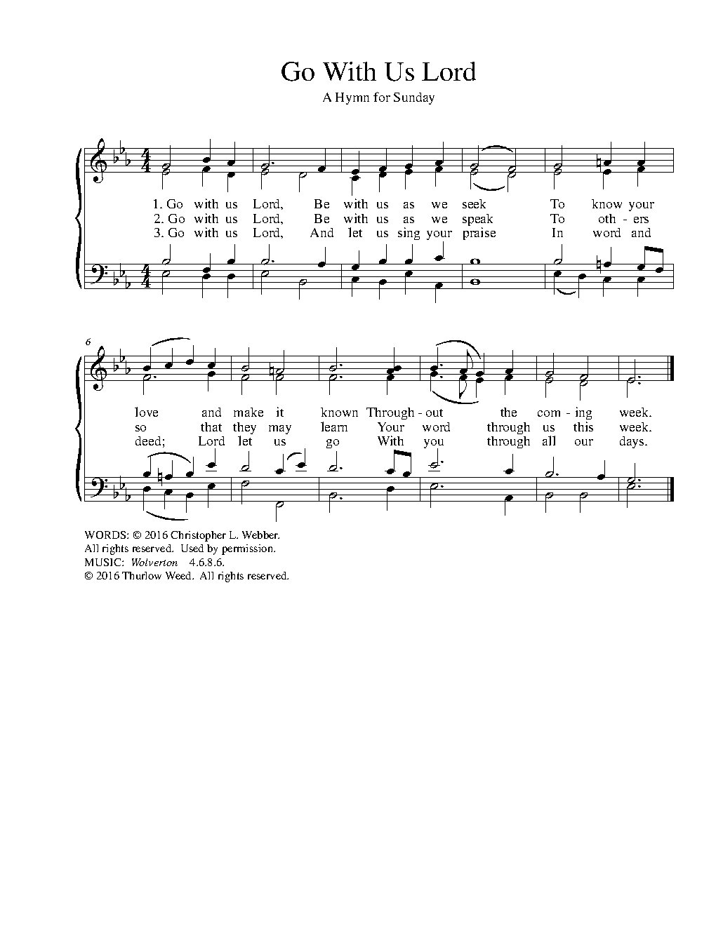 Go with us Lord